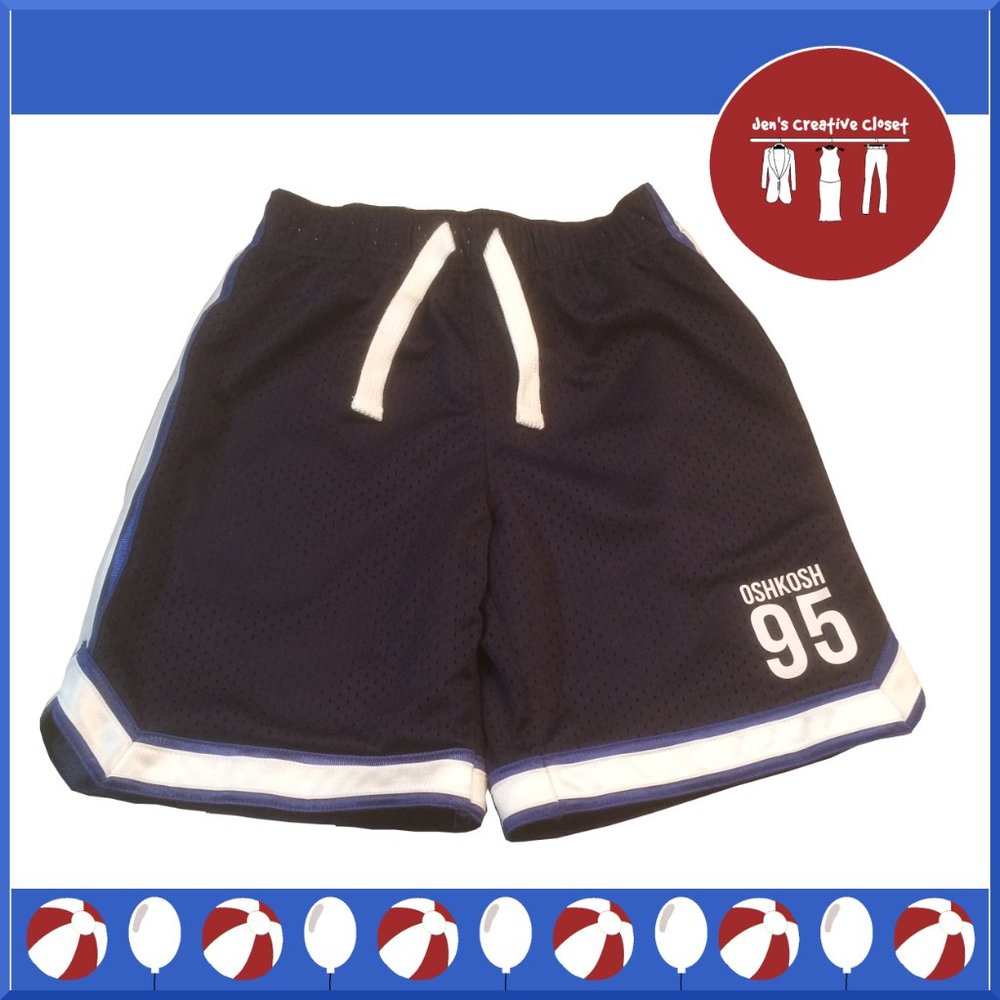 Boys OshKosh B'gosh Mesh Dark Navy Striped Shorts